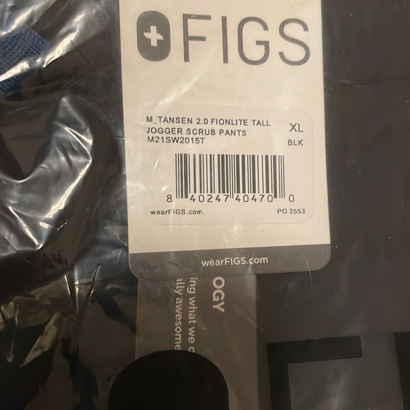 Men Figs Black Tall Jogger Scrub Pants Tansen - Picture 4 of 5